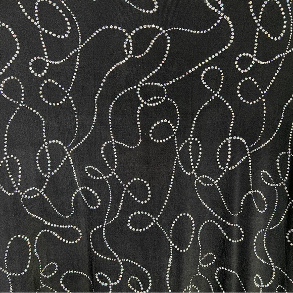 Vintage Ronni Nicole By Ouida Black Sparkly Sleeveless Maxi Dress-Size 8 - Picture 6 of 10